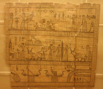 Il sacerdote Ahmose nell'Aldilà , papiro, VII-I sec. a.C. (Età  tarda o Età  tolemaica); Parigi, Museo del Louvre